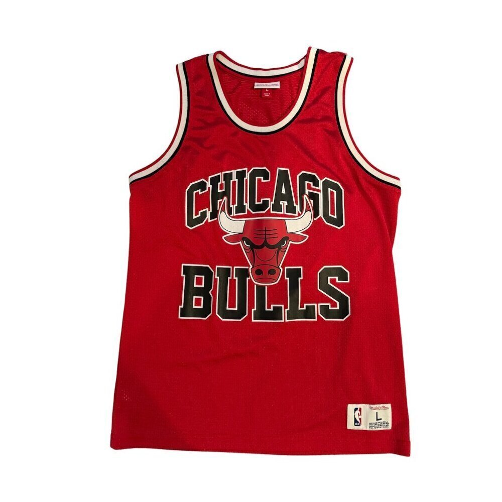 Chicago Bulls Mitchell & Ness NBA Red Jersey Size: L